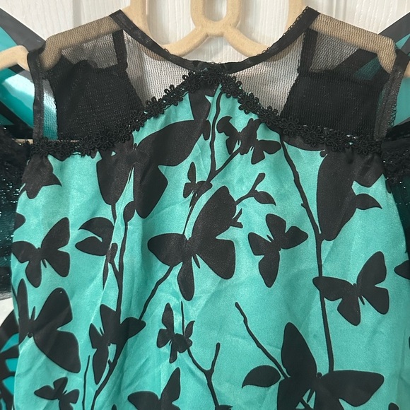 Butterfly Fairy Kids Costume - Teal and Black - Picture 3 of 11